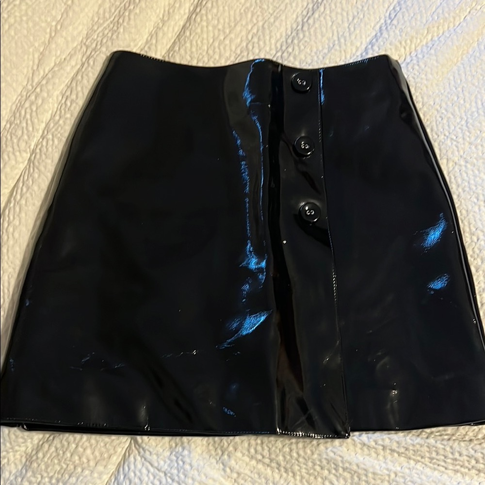Black Button-Up Women's Skirt